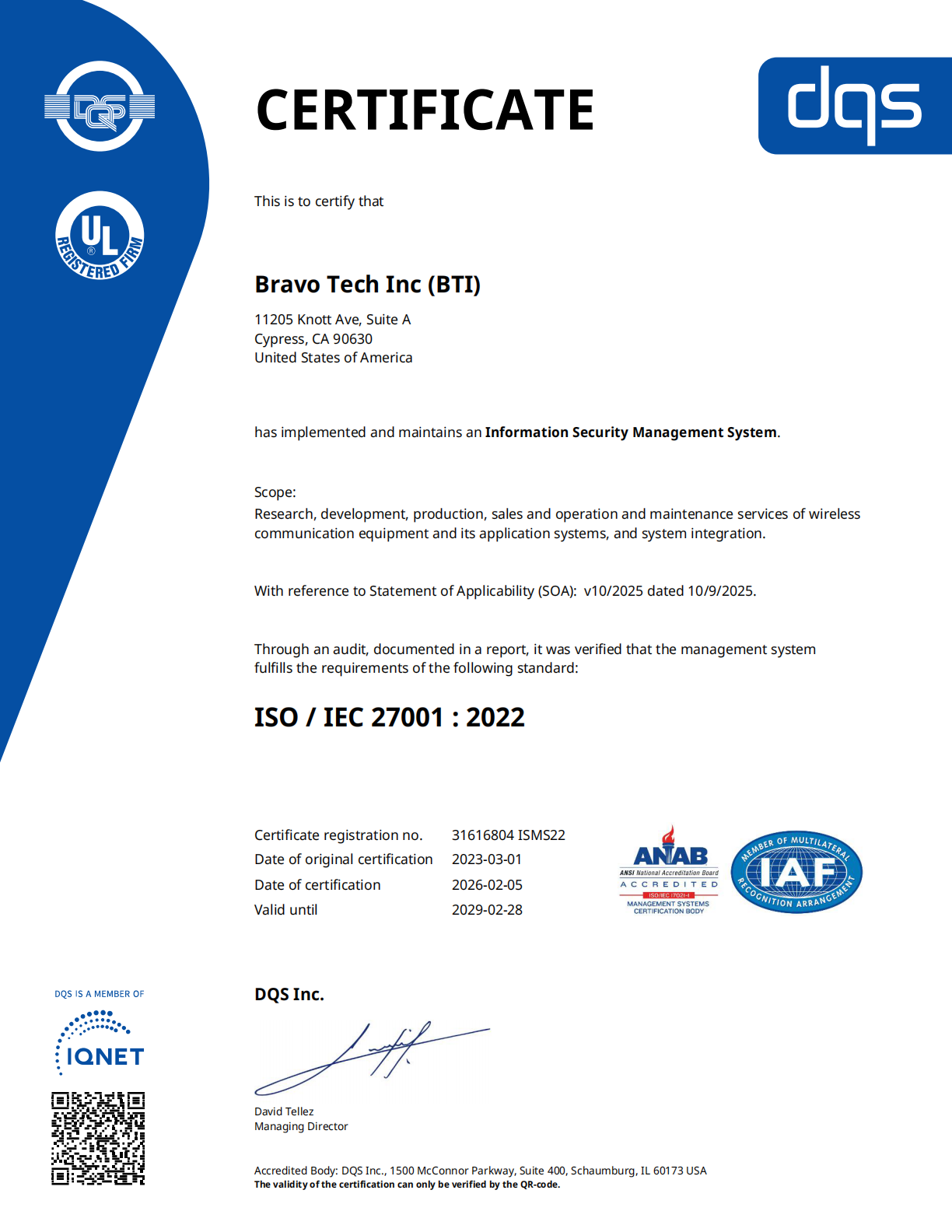 ISO27001 Certification